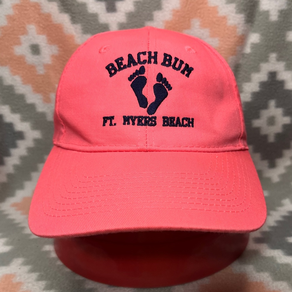 Kids Hot Pink Ft. Myers Beach "Beach Bum" Baseball Hat